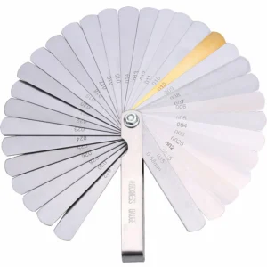 32 Blade Feeler Gauge Set – Dual Reading Metric & SAE Gap Measuring Tool
